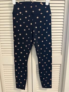 Spiritual Gangster Black Leggings with Gold Star Print
